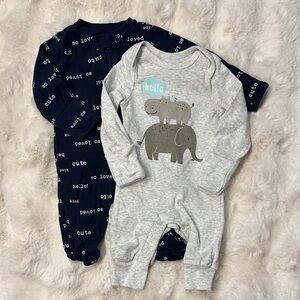 Adorable Gray and Navy Kids One Pieces | Newborn